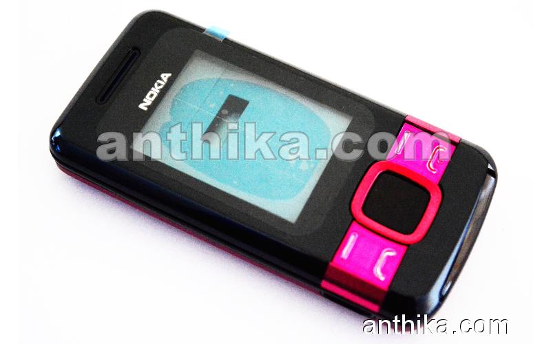 Nokia 7100 Supernova Kapak Kasa Tuş Original Full Housing Black Pink New