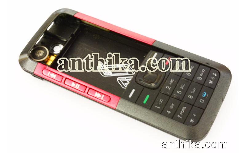 Nokia 5310 Kapak Kasa Tuş Orjinal Full Housing Black Red Used