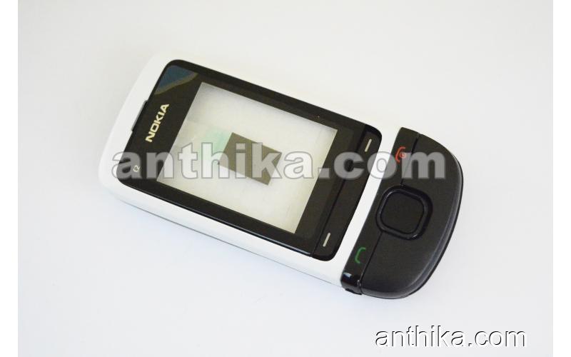 Nokia C2-05 Kapak Kasa Tuş High Quality Full Housing White New