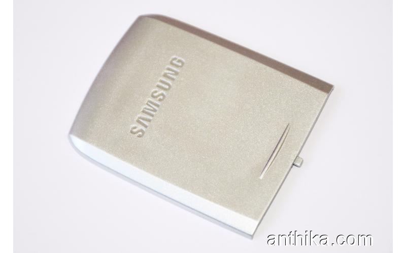 Samsung E250 Kapak Orjinal Battery Cover Silver New