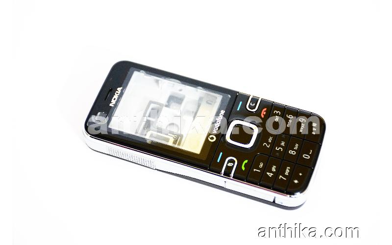 Nokia 6123 6124 Classic Kapak Kasa Tuş Original Full Housing Black Grey