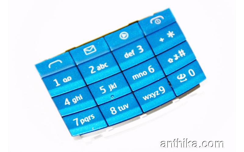 Nokia X3-02 Tuş Orjinal Keypad Blue New