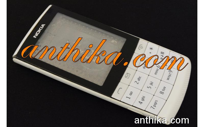 Nokia X3-02 Dokunmatik Kapak Kasa Tuş Orjinal Full Housing White No- 3