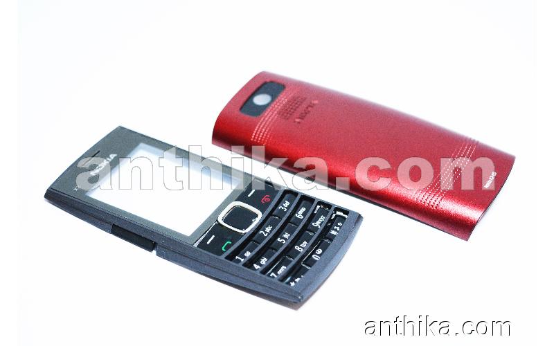 Nokia X2-05 Kapak Tuş High Quality Cover and Keypad Black Red New