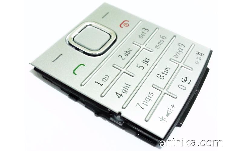 Nokia X2 X2-00 Tuş Orjinal Keypad Silver