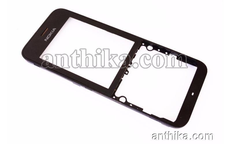 Nokia Asha 220 Kapak Original Front Cover Black Used 02505S3