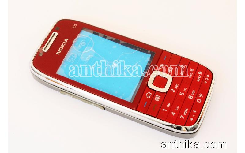 Nokia E75 Kapak Kasa Tuş Orjinal Kalitesinde Full Housing Red New