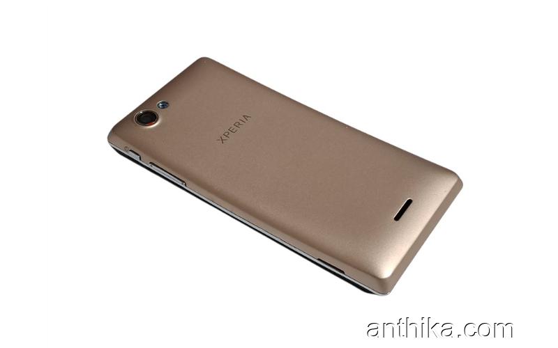 Sony Xperia J St26 St26i Kapak Kasa Original Full Housing Gold New