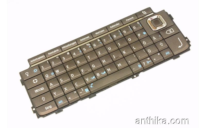 Nokia E90 Klavye Tuş QWERTZ Keypad Latin  Mocca Brown  Germany