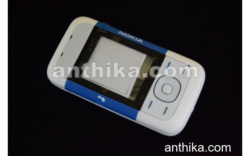 Nokia 5200 Kapak Kasa Tuş High Quality Full Housing Blue White New