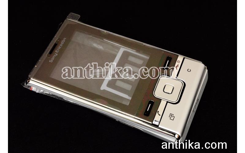 Sony Ericsson T715 Kapak Kasa Tuş Orjinal Kalitesinde Full Housing Silver