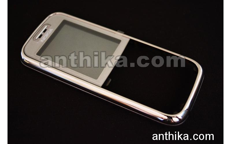 Nokia 6233 Kapak Original Front Cover Lens Silver New 0256556