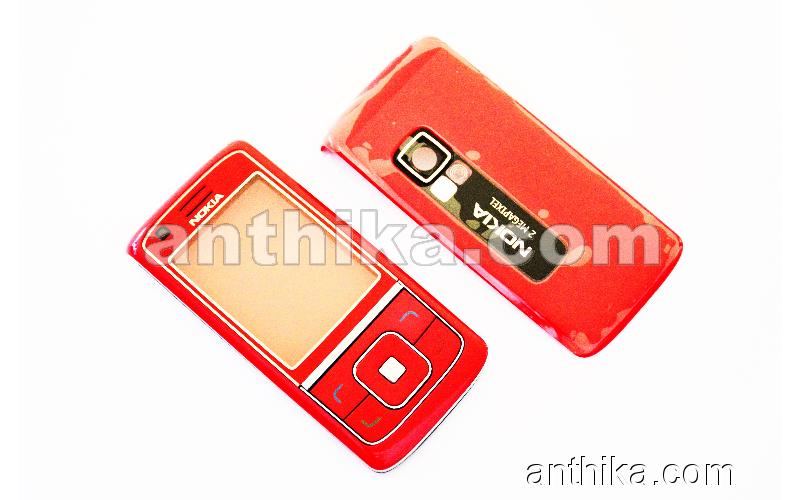 Nokia 6288 Kapak Tuş Original Xpress On Cover and Keypad Red New