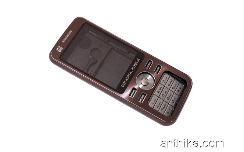 General Mobile DST800 Kapak Kasa Tuş Original Full Housing Brown