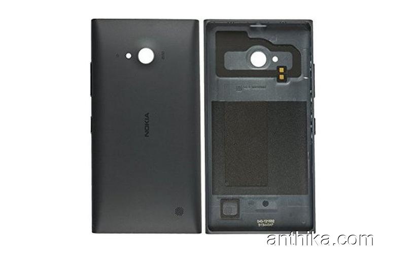Nokia Lumia 730 735 Kapak Pil Kapak Original Battery Cover + Nfc Black