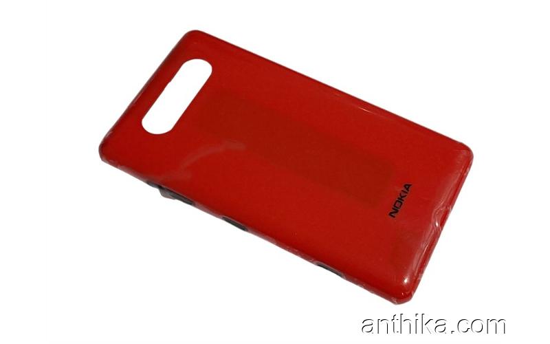 Nokia Lumia 820 N820 Kapak NFC Anten Original Battery Cover Red