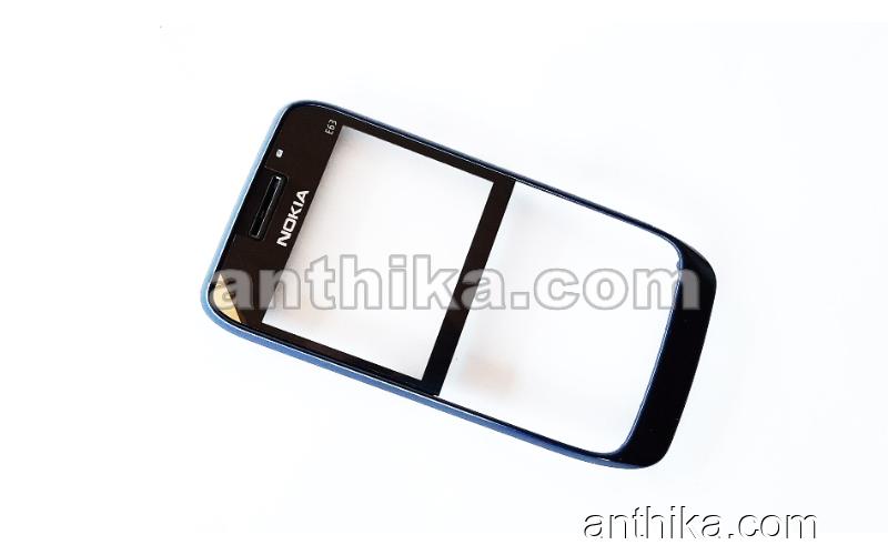 Nokia E63 Kapak Orjinal Front Cover Navy Blue New 0253372