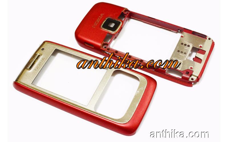 Nokia E65 Kapak Kasa Original Housing Red Used