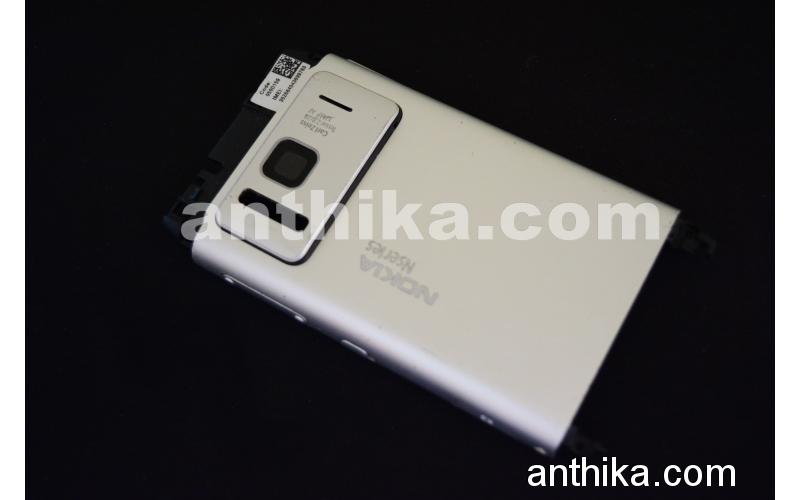 Nokia N8 N8-00 Kasa Original Middle Cover Back Cover Silver Used - 33