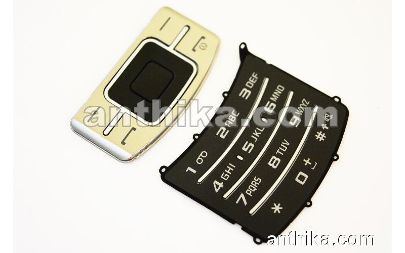 Samsung C3050 Tuş Takım Original Keypad Silver Black New