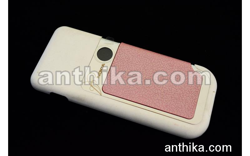 Nokia 7360 Kapak Original Battery Cover Chreme Pink New