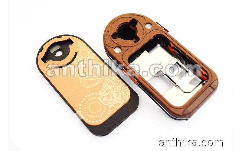 Nokia 7373 Kapak Kasa Tuş Original Housing Brown New