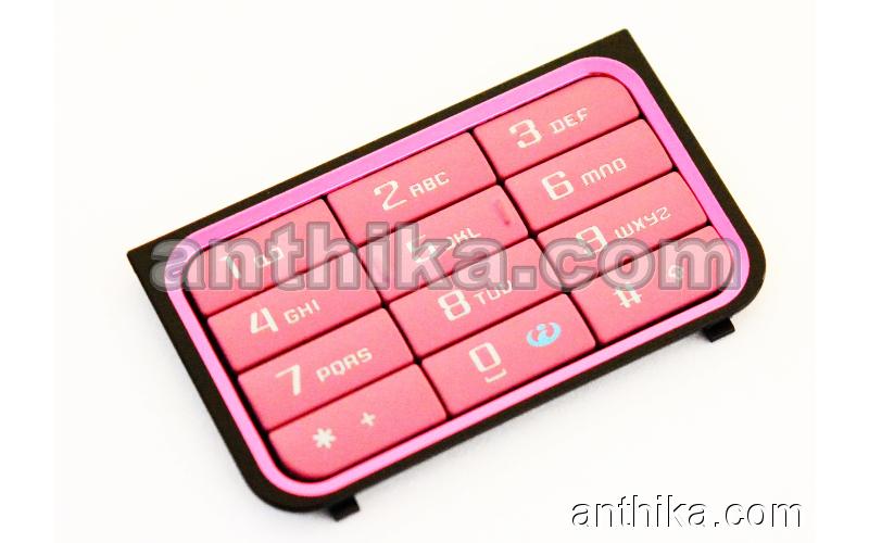 Nokia 3250 Tuş ve Çerçeve Original Numeric Keypad Frame Black Pink New