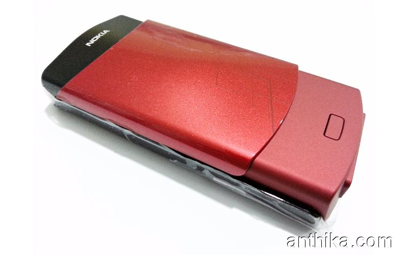 Nokia N72 Kapak Kasa Full Housing Red-Black