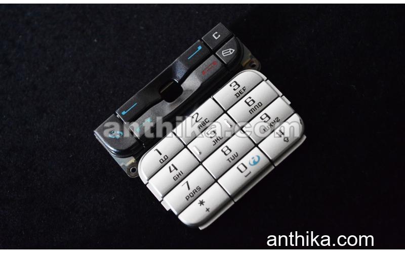 Nokia 3230 Tuş Original Keypad Keymat Silver Black New