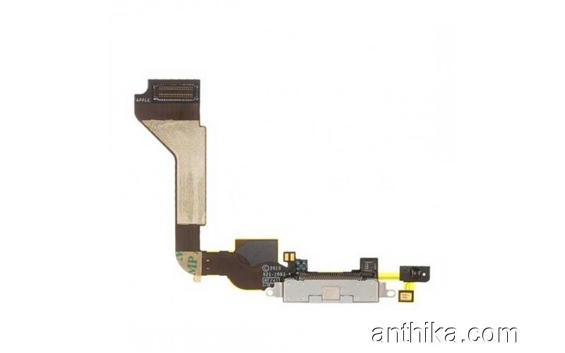 Apple Iphone 4 Şarj Soket Flex Original Charging Dock Flex Cable White