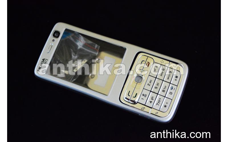 Nokia N73 Kapak Kasa Tuş High Quality Full Housing Silver New