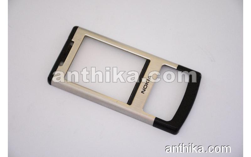 Nokia 6500 Slide Kapak Original Front Cover Silver Used