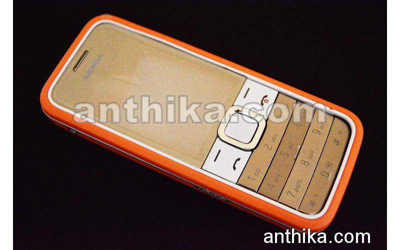 Nokia 7310 Supernova Kapak Tuş High Quality Xpress on Cover Orange New