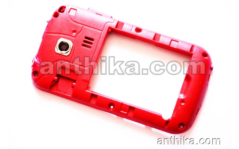 Samsung S3350 Chat 335 Kasa Original Middle Cover Red New Condition