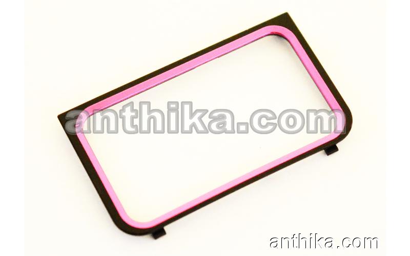 Nokia 3250 Tuş Çerçeve Original Numeric Keypad Frame Black Pink 9455964