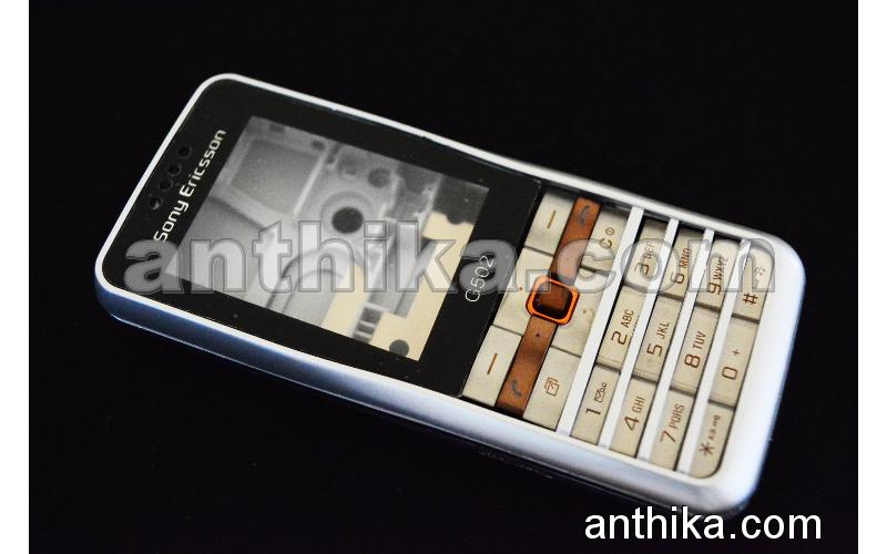 Sony Ericsson G502 Kapak Kasa Tuş High Quality Full Housing Silver New