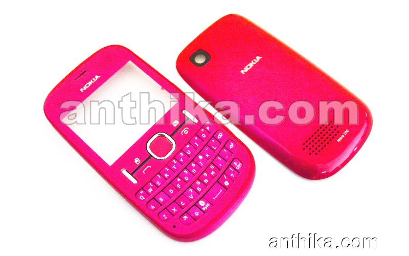 Nokia Asha 201 Kapak Tuş High Quality Cover Pink New