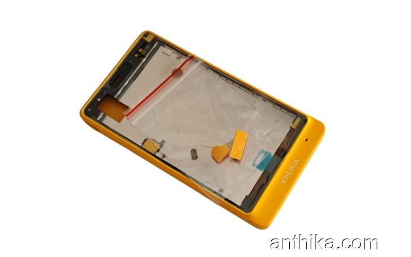 Sony Xperia Go ST27 ST27i Kapak Kasa Original Housing Yellow New