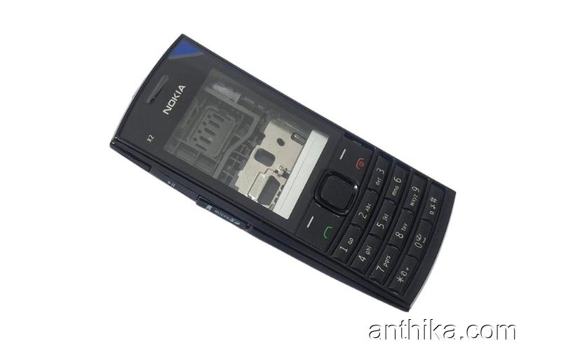 Nokia X2-02 Kapak Kasa Tuş High Quality Full Housing Black New