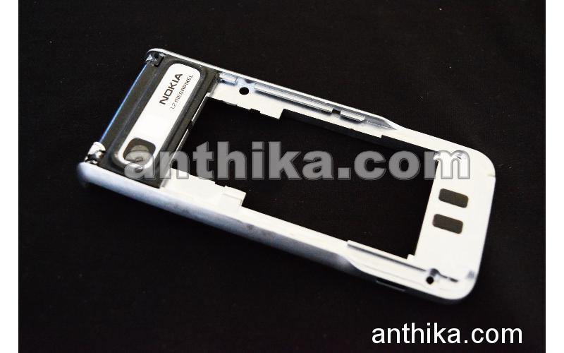 Nokia 3230 Kasa Original Middle Cover Silver Used