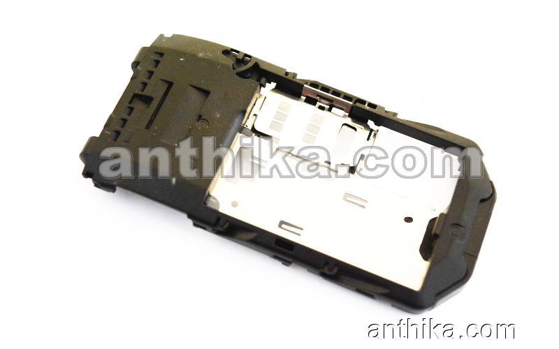 Nokia 7070 Kasa Buzzer Mikrofon Original Middle Cover Black Used