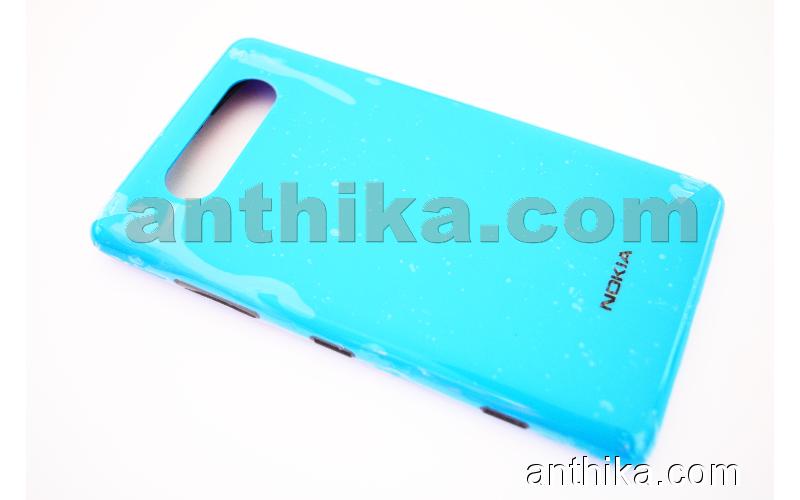 Nokia Lumia 820 Kapak NFC Anten Original Battery Cover Blue New