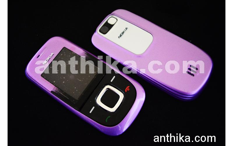 Nokia 2680 Slide Kapak Tuş Set High Quality Cover and Keypad Purple New