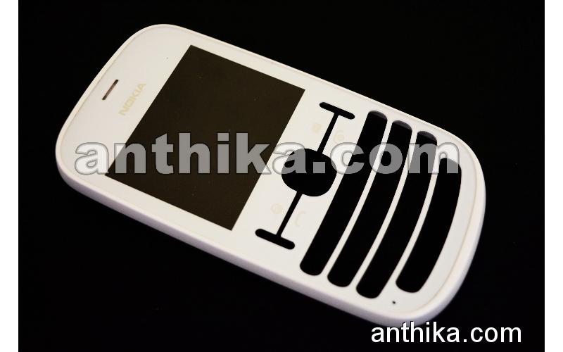 Nokia Asha 200 201 Kapak Original Front Cover White Used