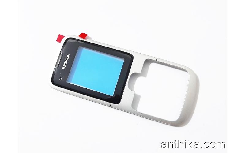 Nokia C1-01 Kapak Original Front Cover Silver Black New