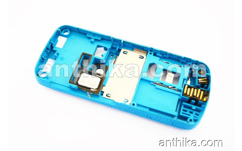 Nokia 5320 Kasa Buzzer Mikrofon Soket Original Middle Cover Blue Used