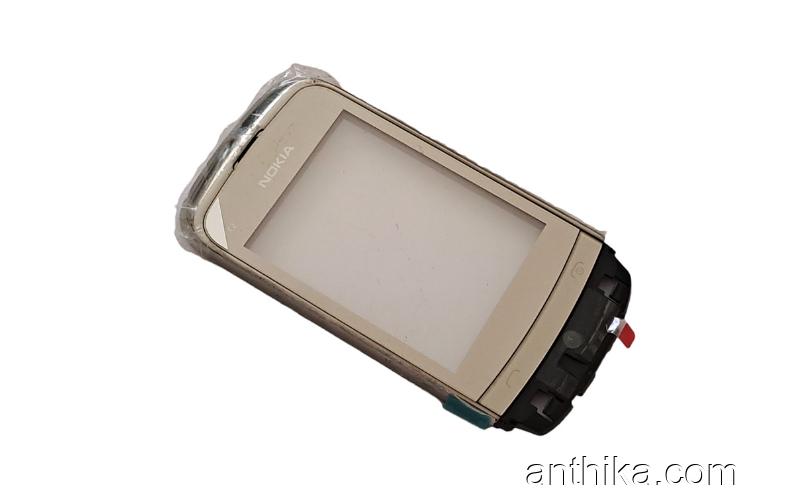 Nokia C2-06 Dokunmatik Speaker Original Digitizer Touchscreen Gold New