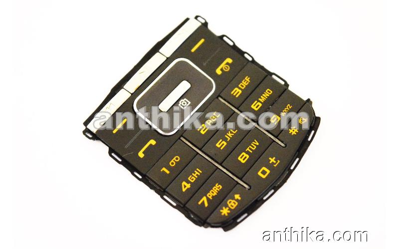 Samsung M3510 Tuş Original Keypad Black Yellow New