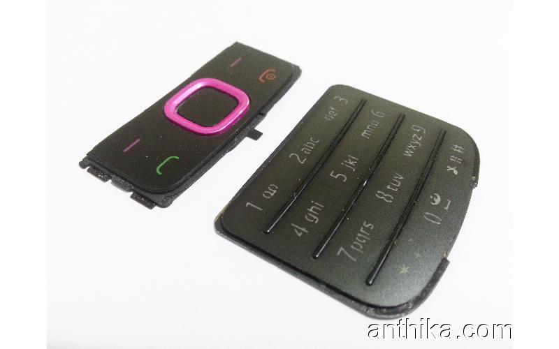 Nokia 6700 Classic Tuş Takım Orjinal Keypad Pink Black Used