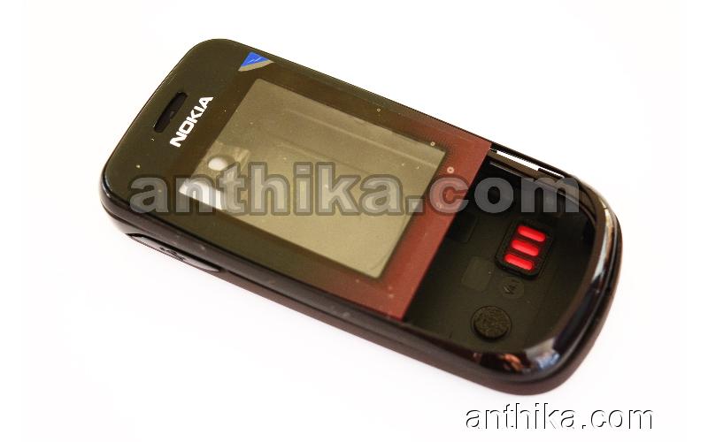 Nokia 3600 Slide Kapak Original Front Battery Cover Black Rose New